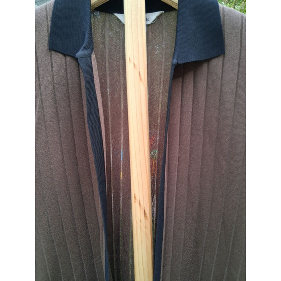 Women's Misook Brown & Black Ribbed Knit Cardigan Sweater XS - Picture 2 of 9
